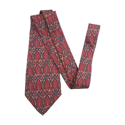 Vintage Red Abstract Neck Tie