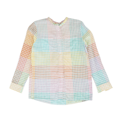 Multi Color Block Button Down