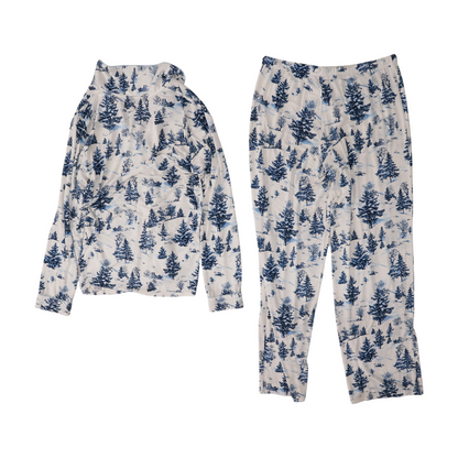 White Print Pajama Set
