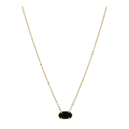 Sterling Silver Onyx Pendant Necklace