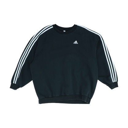 Black Solid Sweatshirt Pullover