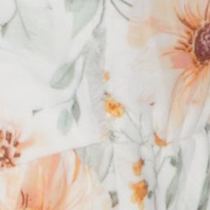 Cream Floral Midi Dress