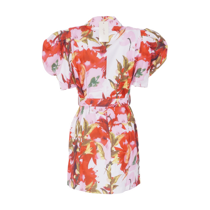 White Floral Mini Dress