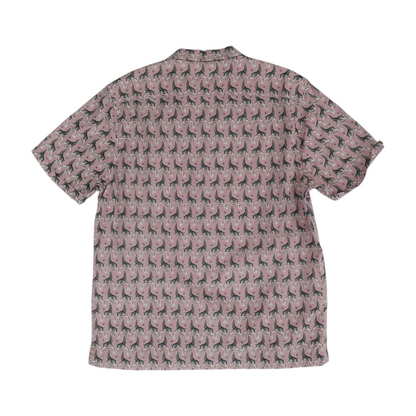 Pink Graphic Short Sleeve Button Down