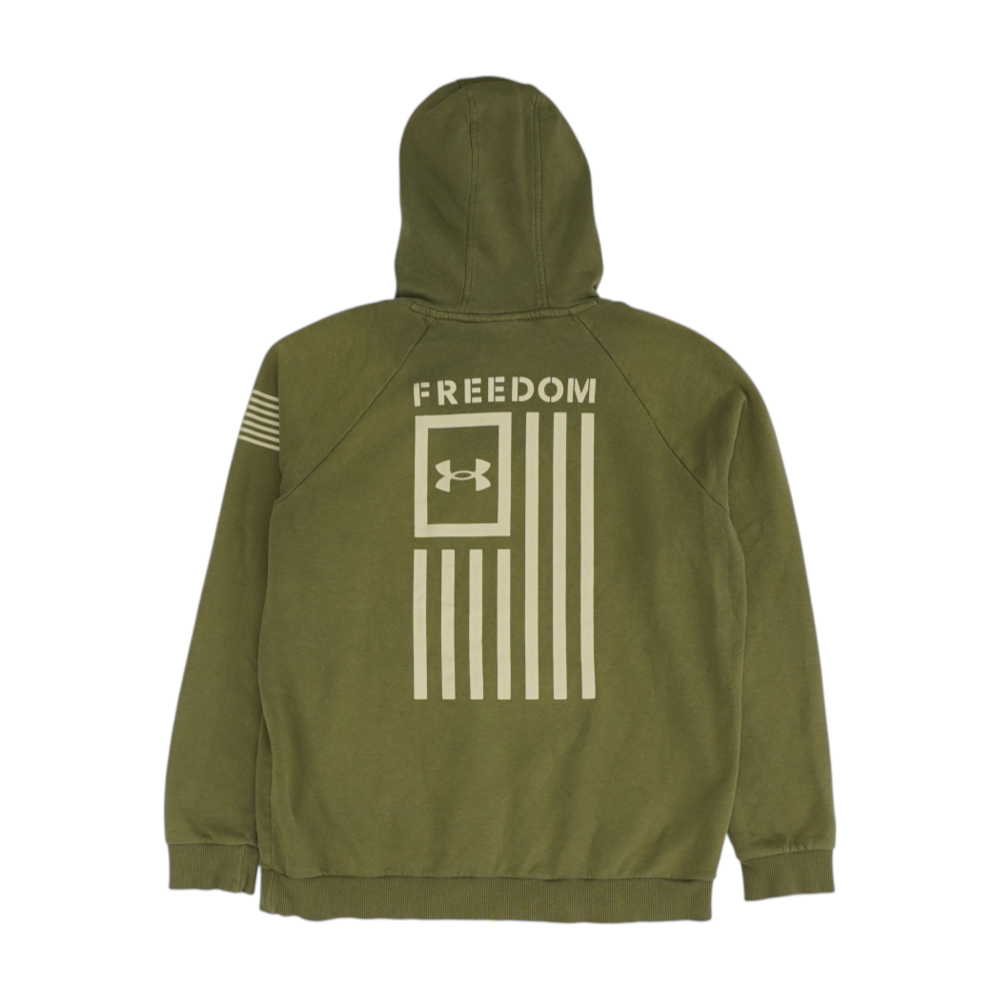 Green Solid Hoodie Pullover