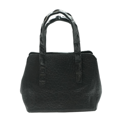 Black Crocodile Leather Handbag