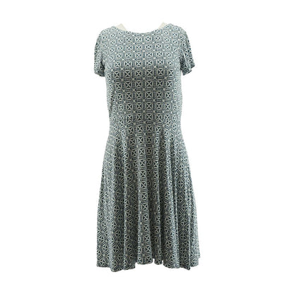 Blue Graphic Midi Dress