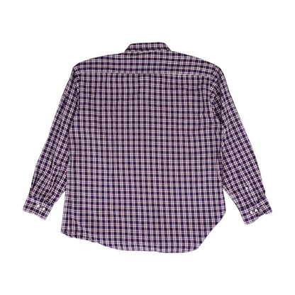 Navy Plaid Flannel Button Down
