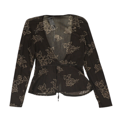 Brown Floral Blouse