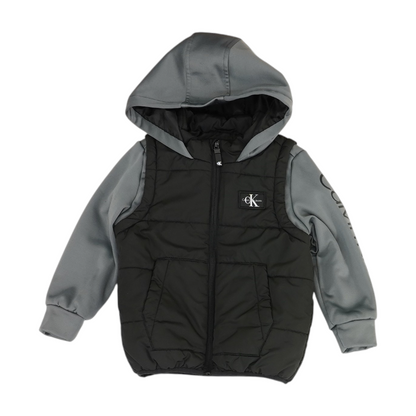 Black Color Block Jacket