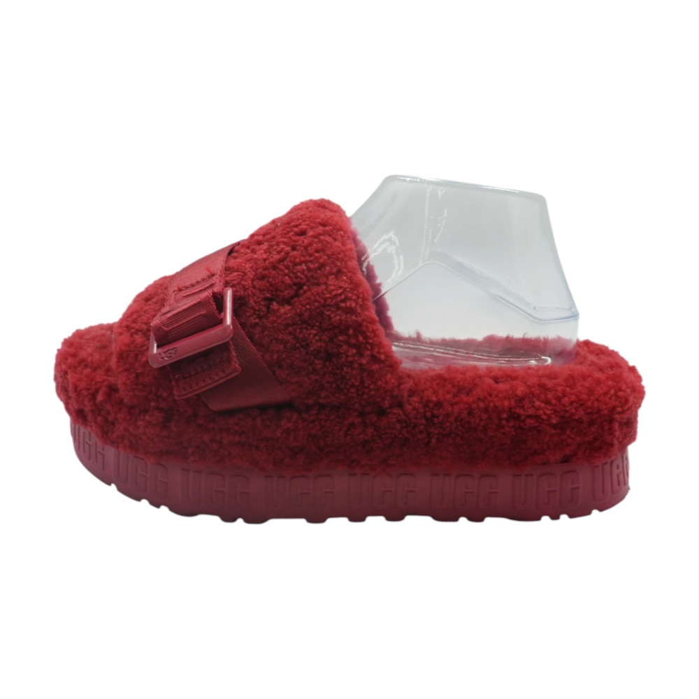 Red Wedged Sandals