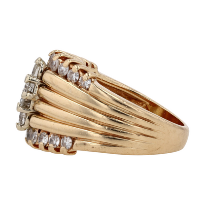1 ctw 14K Yellow Gold Diamond Statement Ring