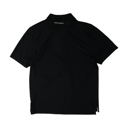 Black Solid Short Sleeve Polo