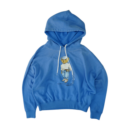 Blue Graphic Hoodie Pullover