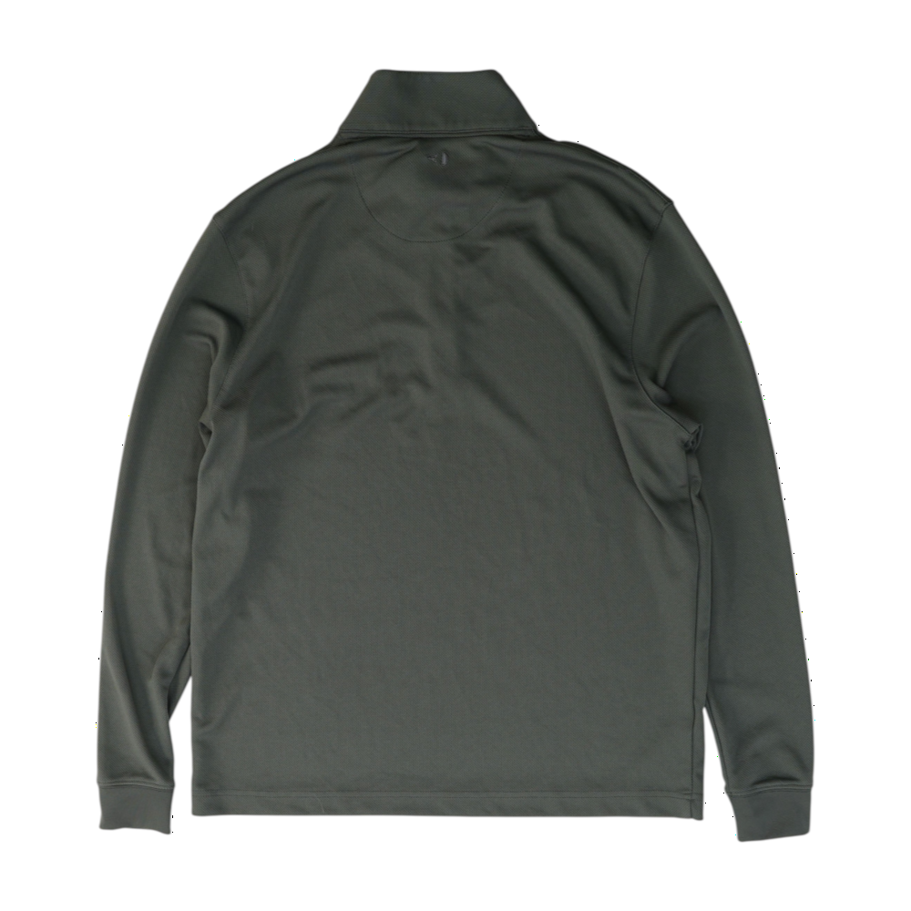 Gray Solid 1/4 Zip Pullover