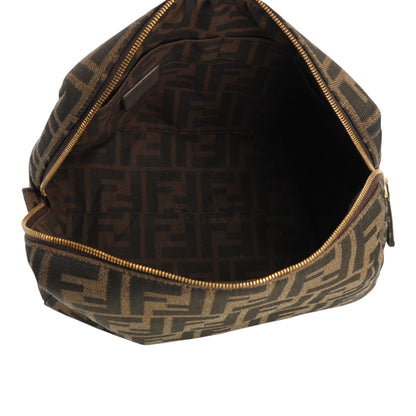 Brown & Tobacco Zucca FF Jacquard Medium Cosmetic Bag