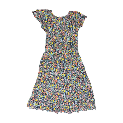 Navy Floral Midi Dress
