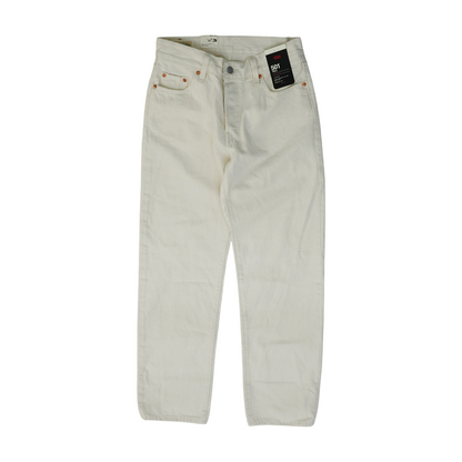 501 Ivory Straight Jeans