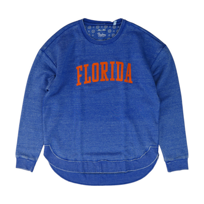 Blue Plus Size Florida Gators Solid Sweatshirt Pullover