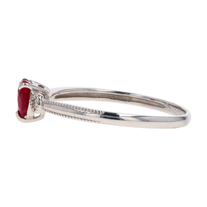 Platinum Ruby Fashion Ring
