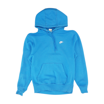 Blue Solid Hoodie Pullover
