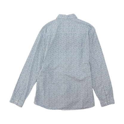 White Floral Long Sleeve Button Down