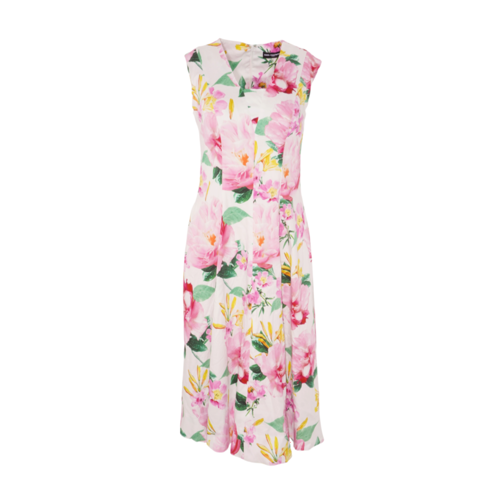Karl Lagerfeld Paris Pink Floral Midi Dress – Image 1
