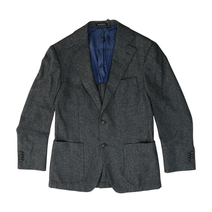 Gray Short Solid Sport Coat