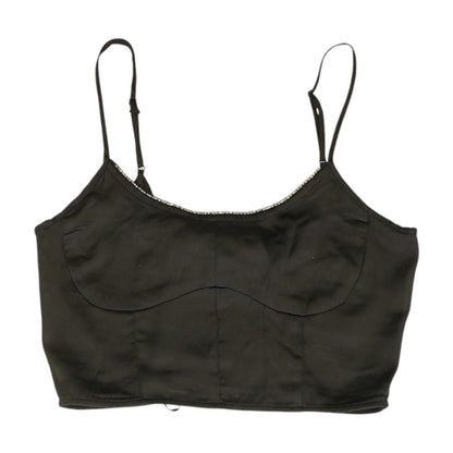 Black Solid Sleeveless Blouse