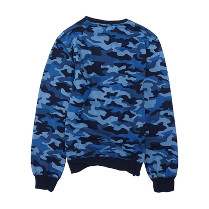 Blue Camo Sweatshirt Pullover