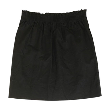 Black Solid Midi Skirt