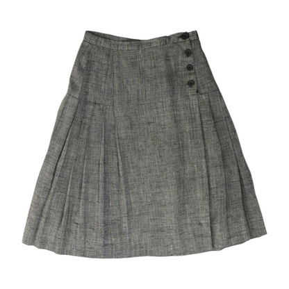 Black Print Midi Skirt