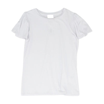 White Solid Knit Top