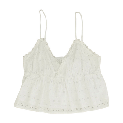 White Cropped Blouse