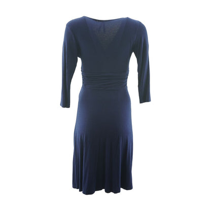 Navy Maternity Midi Dress