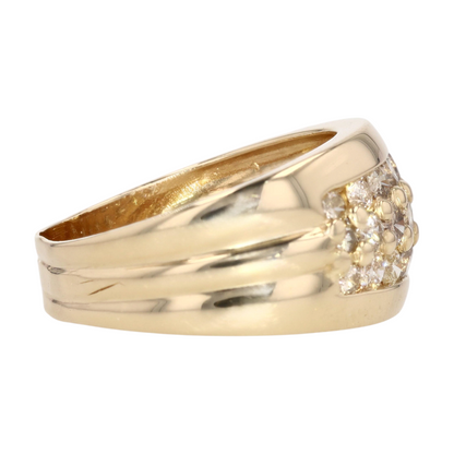 14K Yellow Gold Diamond Band Ring