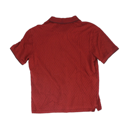 Red Solid Short Sleeve Polo