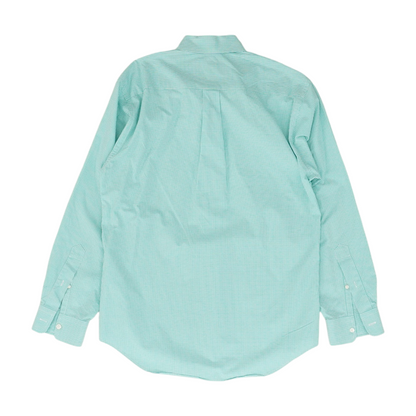 Green Check Long Sleeve Button Down