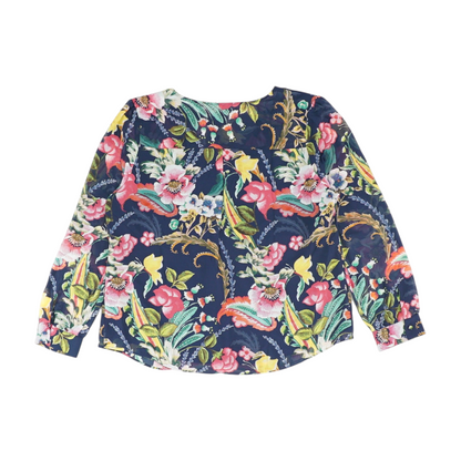 Navy Floral Blouse