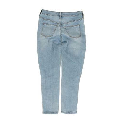 Blue Solid High Rise Skinny Leg Jeans