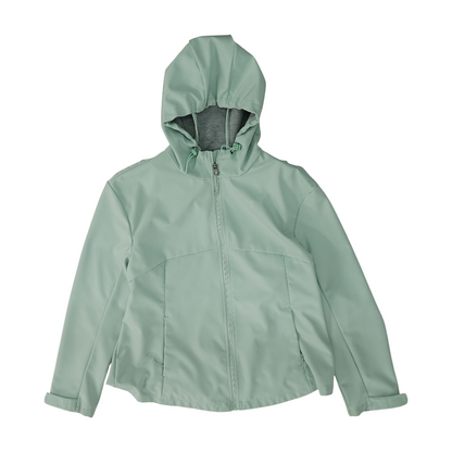 Green Solid Rain Jacket