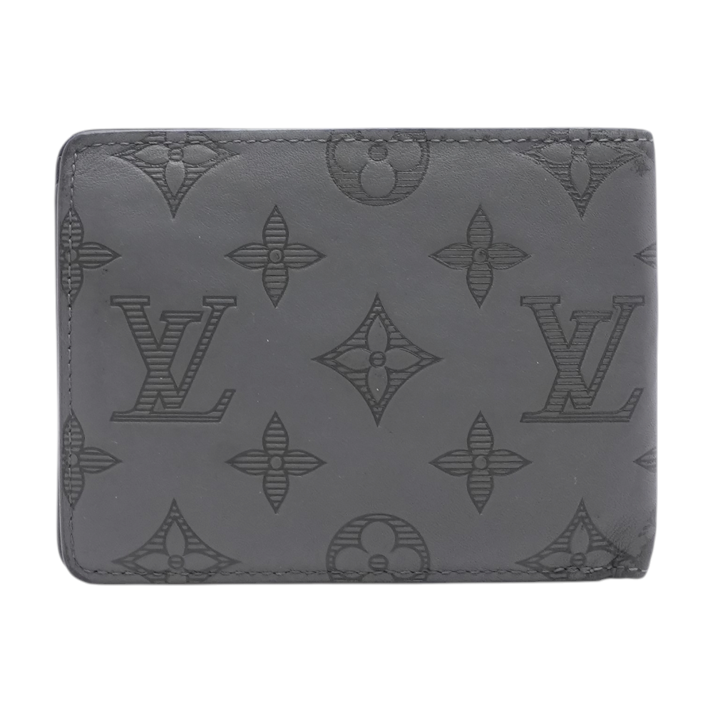 Monogram Shadow Bifold Wallet in Anthracite Grey