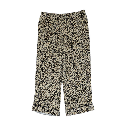 Beige Animal Print Pajama Bottom