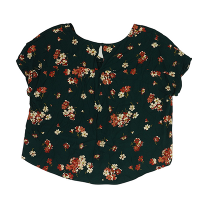 Green Floral Blouse