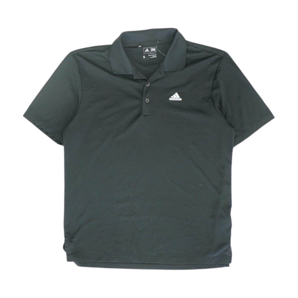 Black Solid Short Sleeve Polo
