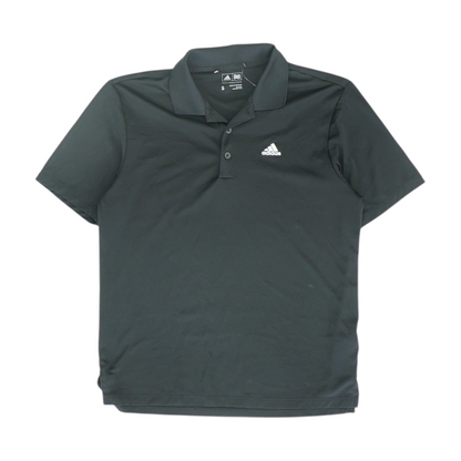 Black Solid Short Sleeve Polo