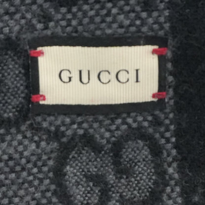 Gray GG Wool Jacquard Scarf