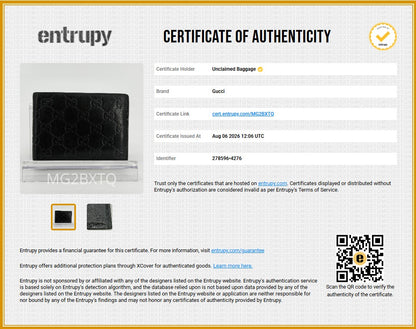 GG Emblem Bi-Fold Wallet in Black Leather