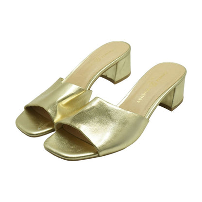 Gold Block Heels