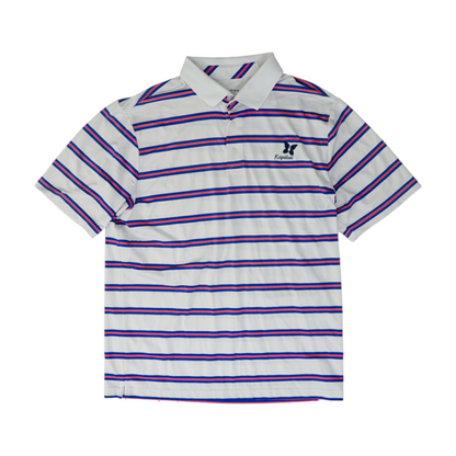 White Striped Short Sleeve Polo